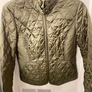 Banana Republic quilted hunter green jacket